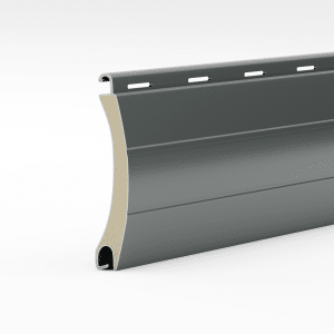 Sötétszürke elektromos redőny lamella