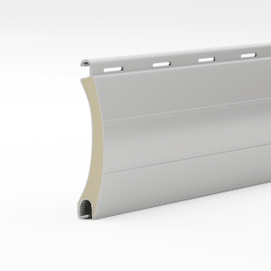 Ezüst szürke elektromos redőny lamella