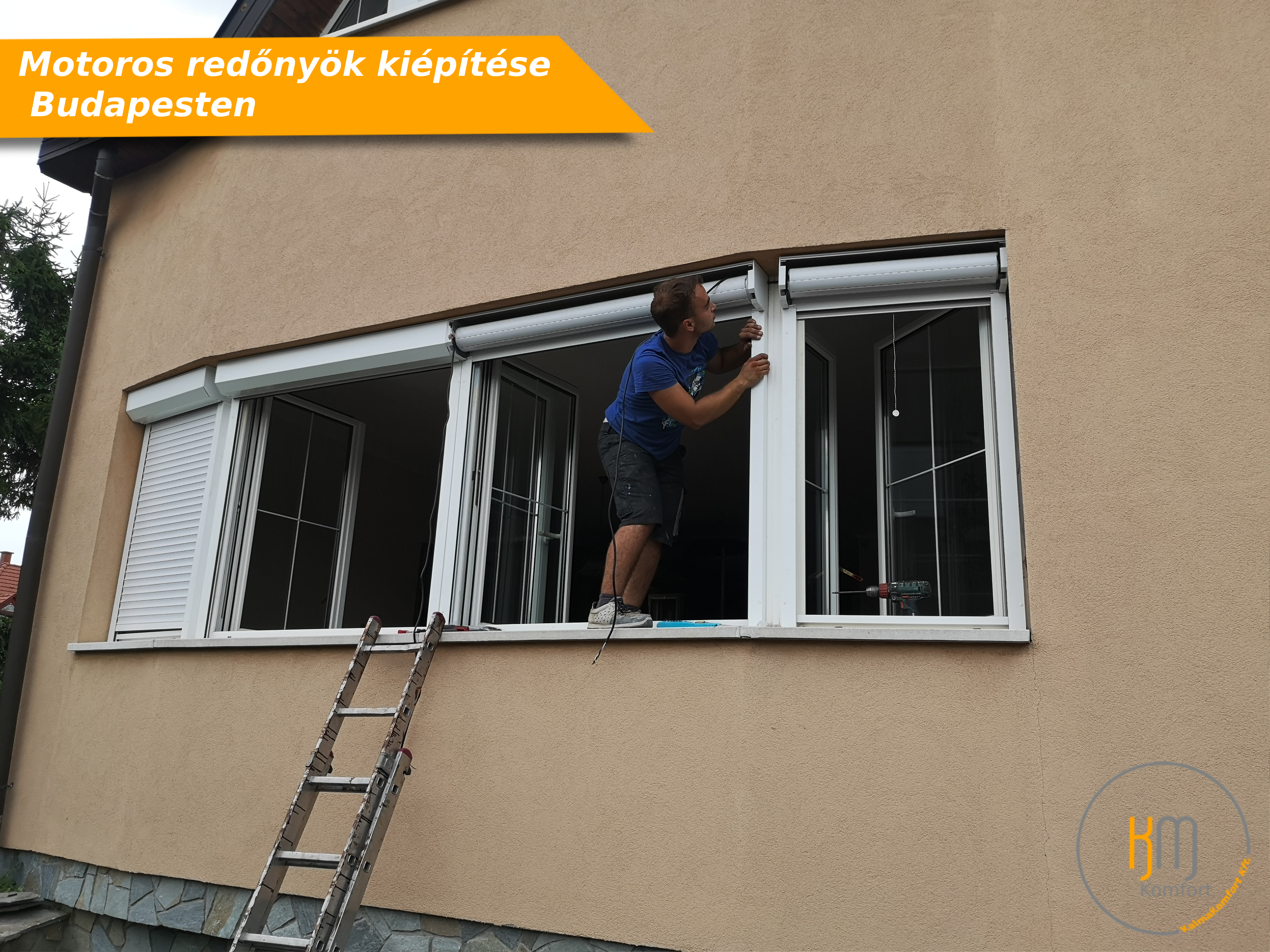 Motoros alumínium redőny – Budapest, XVI. Kerület